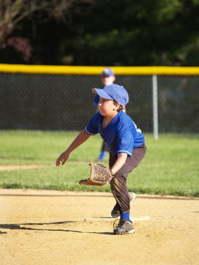 Little league baseball player clipart