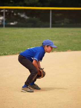 Little league baseball player clipart