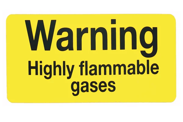 Gas varningstecken — Stockfoto