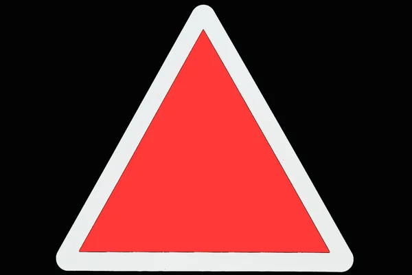 Kırmızı üçgen işareti — Stok fotoğraf