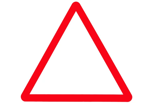 White triangle sign — Stock Photo, Image