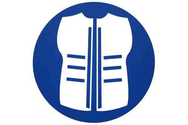 Safety jacket tecken — Stockfoto