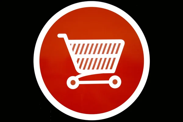 Shopping trolley sign — Stock Photo, Image