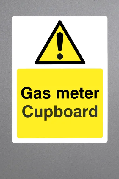 Sinal de aviso de gás — Fotografia de Stock