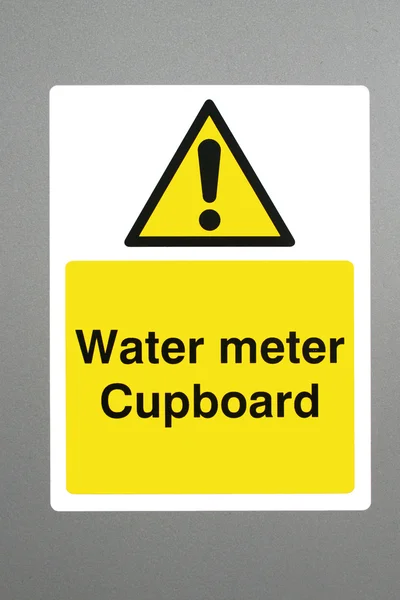 Vatten varningstecken — Stockfoto