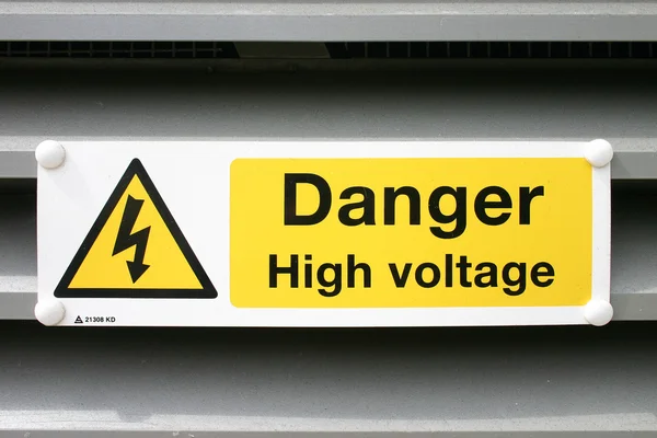 Perigo sinal elétrico — Fotografia de Stock