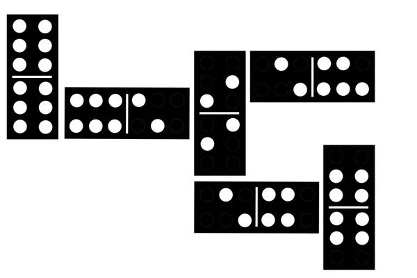 Ilustração em dominó — Fotografia de Stock