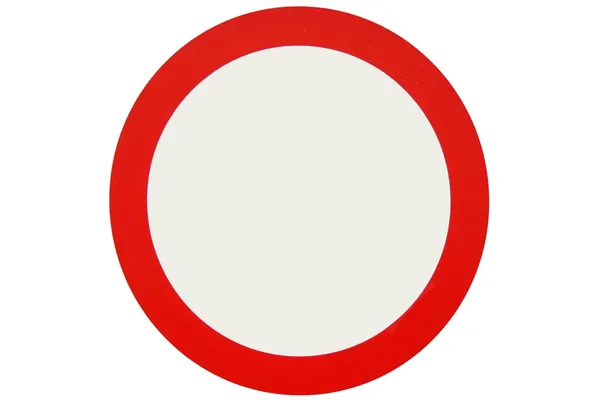 Sinal círculo vermelho — Fotografia de Stock