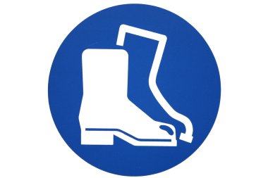 Safety boot sign clipart