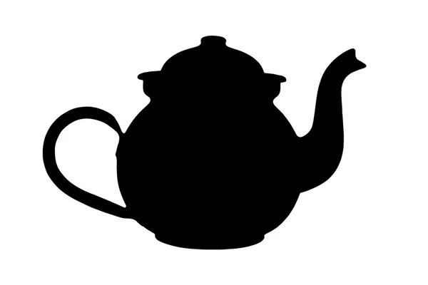 Teekannen-Silhouette — Stockfoto