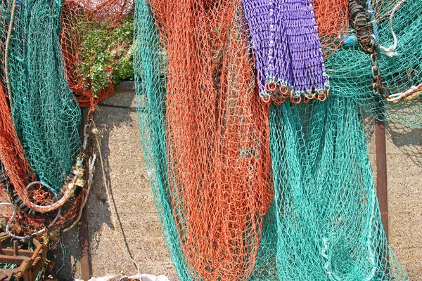 stock image Hanging fishing nets