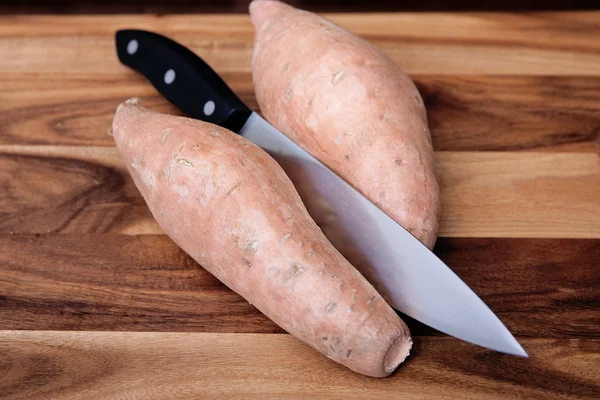 stock image Yams and Knife