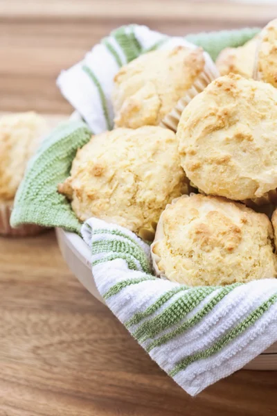 Kukuřičný chléb muffiny — Stock fotografie