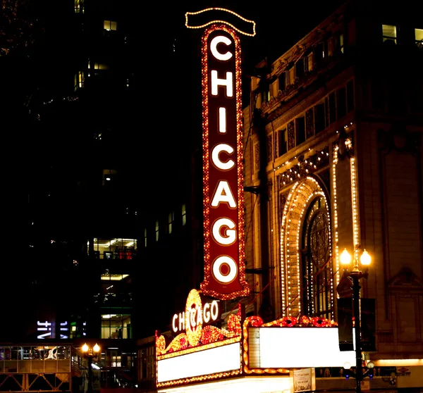 Famoso teatro de Chicago Fotografias De Stock Royalty-Free