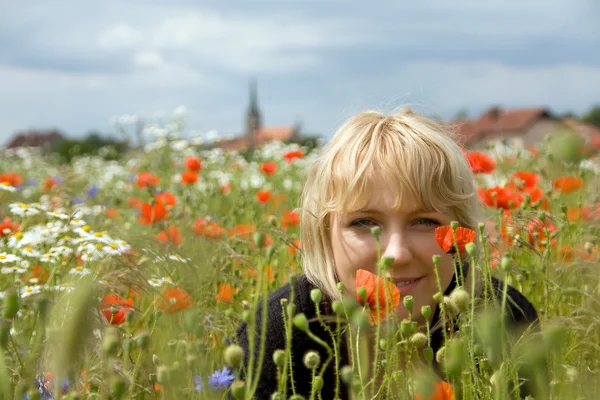 In the wildflowers — Stock Photo, Image