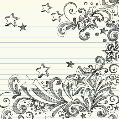 Stars Sketchy Doodles Design Elements clipart