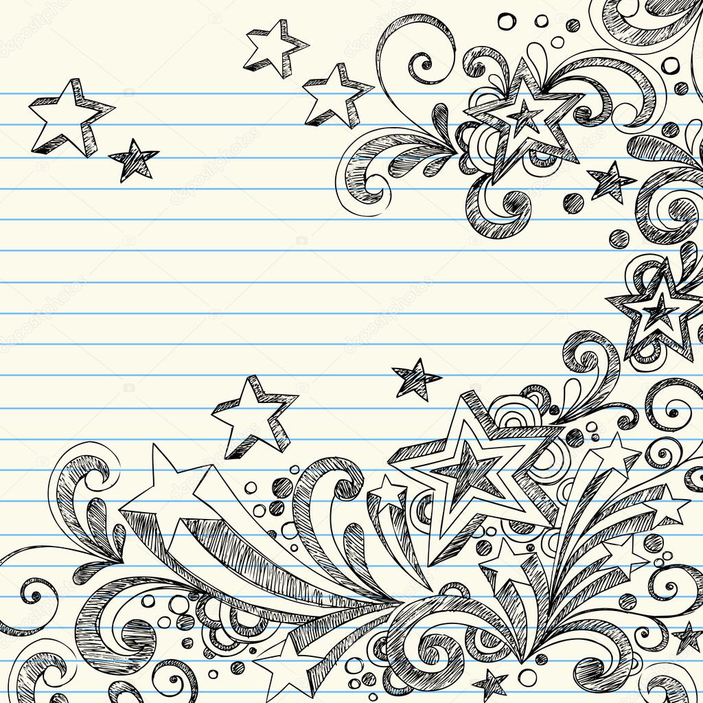 Stars Sketchy Doodles Design Elements
