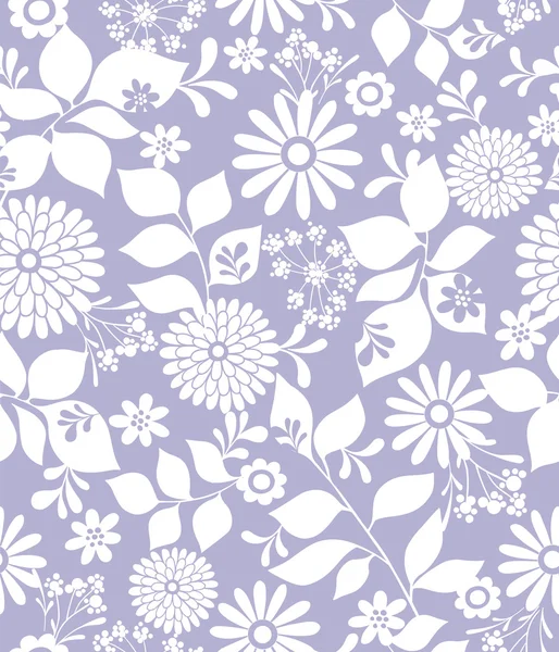 Vector de flores sin costura patrón de repetición — Archivo Imágenes Vectoriales