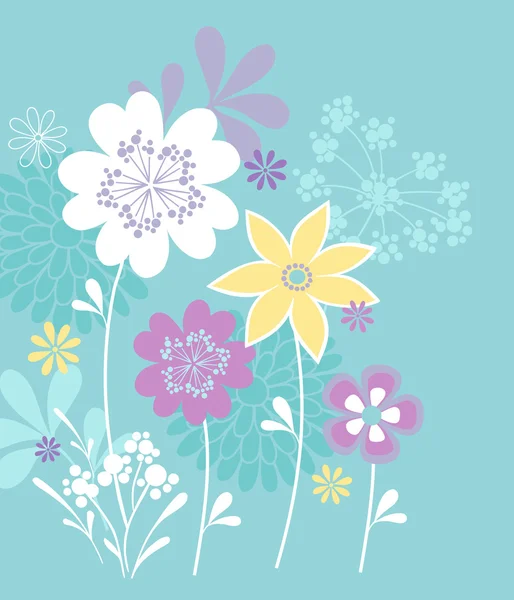 Λουλούδια κήπων διανυσματικά εικονογράφηση σχεδιαστικά στοιχεία — Διανυσματικό Αρχείο