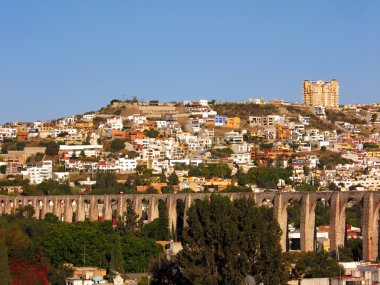 Los Arcos Aqueduct of Queretaro, Mexico. clipart