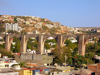 The Los Arcos (aqueduct) of Queretaro, Mexico. clipart