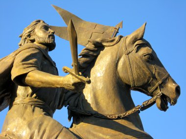 Santiago the Major statue in Queretaro, Mexico. clipart