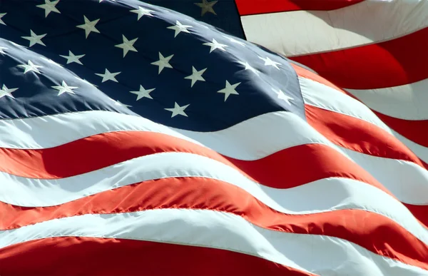 Viftar med amerikansk flagg — Stockfoto