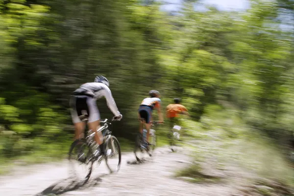 Гірських велосипедистів — стокове фото