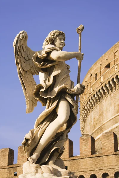 Hrad svatého angelo socha — Stock fotografie