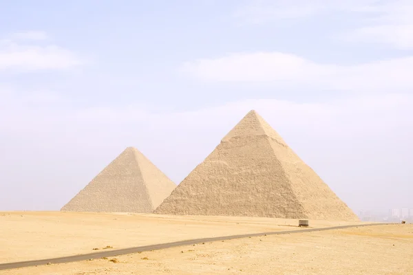 Pirâmide de Cheops e Khafre — Fotografia de Stock