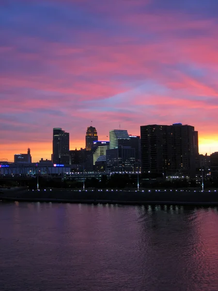 Zachód słońca w Cincinnati — Zdjęcie stockowe