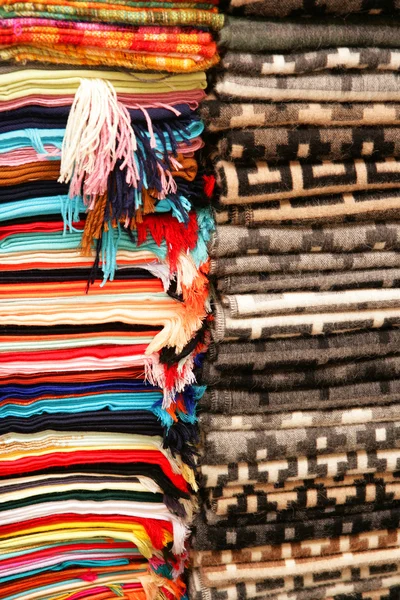 Peruvian Wool Blankets — Stock Photo, Image