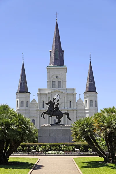 루이지애나 주 뉴올리언스에 있는 세인트 루이스 대성당. 스톡 이미지