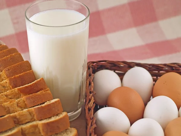 stock image Milk, Eggs, and Bread - The Staples