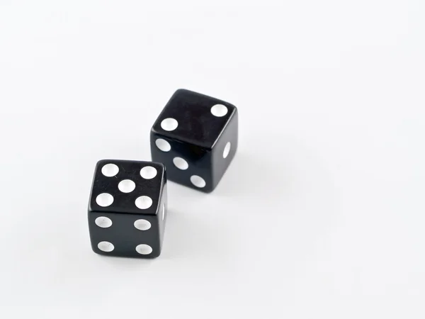 Black and white dice — Stock Photo, Image