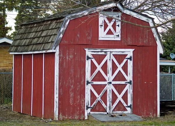 Malá červená stodola — Stock fotografie