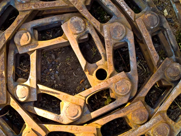 Viejas pistas continuas oxidadas — Foto de Stock