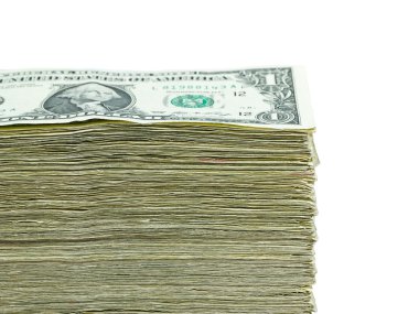 Stack of United States currency background - one clipart