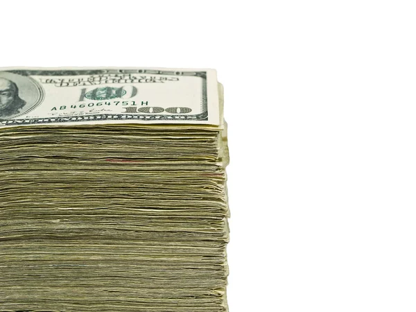 Stack of United States currency background - 100 — Stock Photo, Image