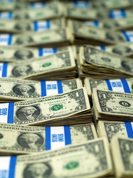 Pacotes de U.S. One Dollar Bills — Fotografia de Stock