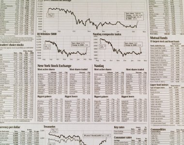 Stock Market Newspaper Background clipart