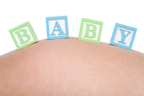 Bloki brzuch w ciąży — Zdjęcie stockowe