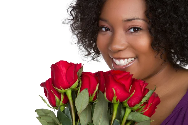 Roses Woman — Stock Photo, Image