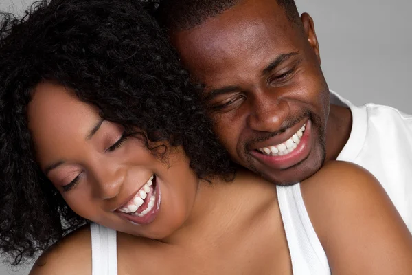 笑黑人夫妇 — 图库照片