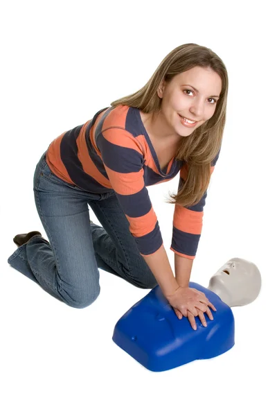 Wanita CPR — Stok Foto