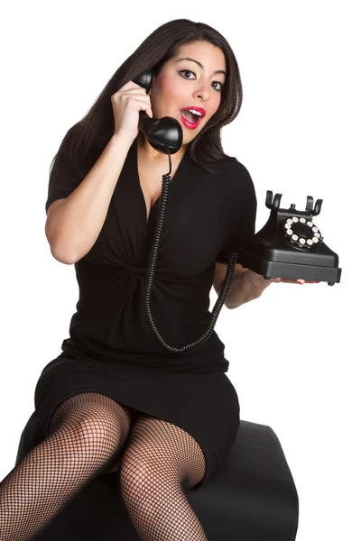 टेलिफोन महिला — स्टॉक फोटो, इमेज