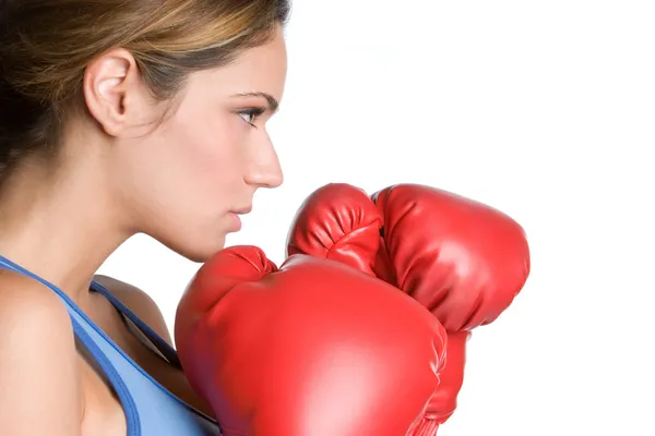 Menina de boxe — Fotografia de Stock