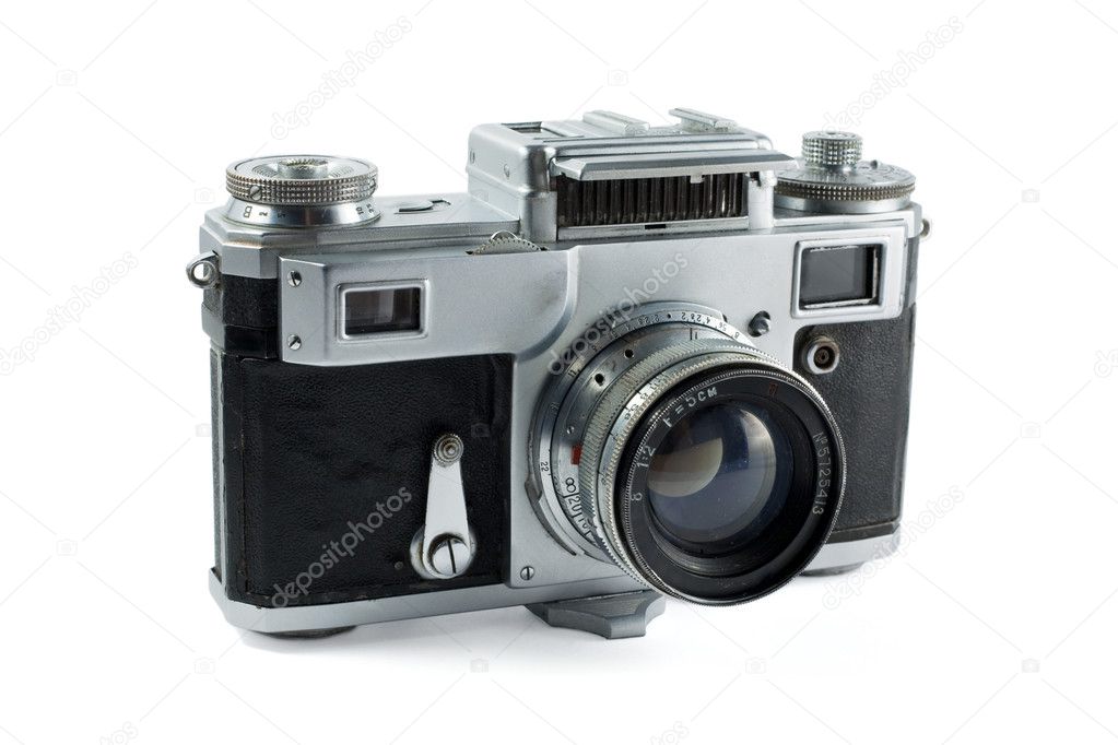 Old rangefinder photo camera
