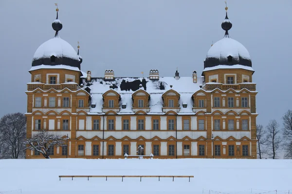 stock image Bavarian castle in winter snow