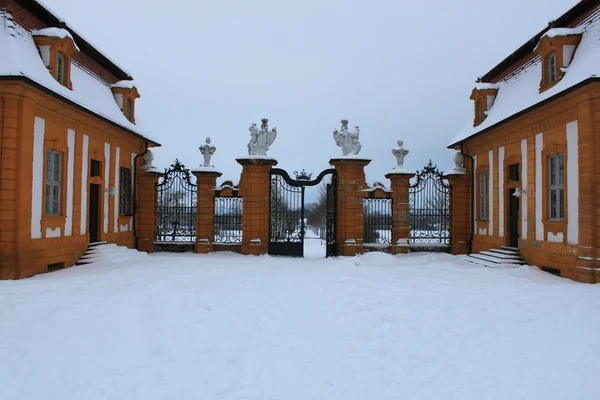Bavarian castle in winter snow — Stock Photo, Image